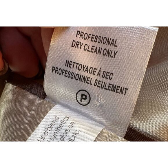 Calvin Klein Womens Camel Wool-Blend Coat Button Front Size 14 Timeless Outerwe - Picture 5 of 11